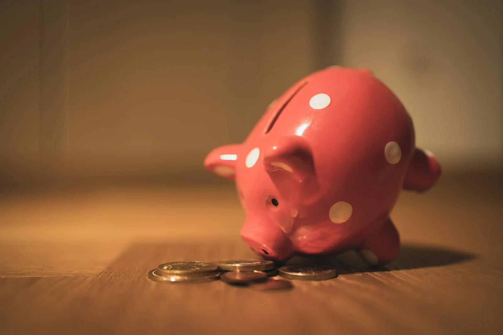 Tirelire et pièces de monnaie, illustration du financement d'un voyage scolaire
